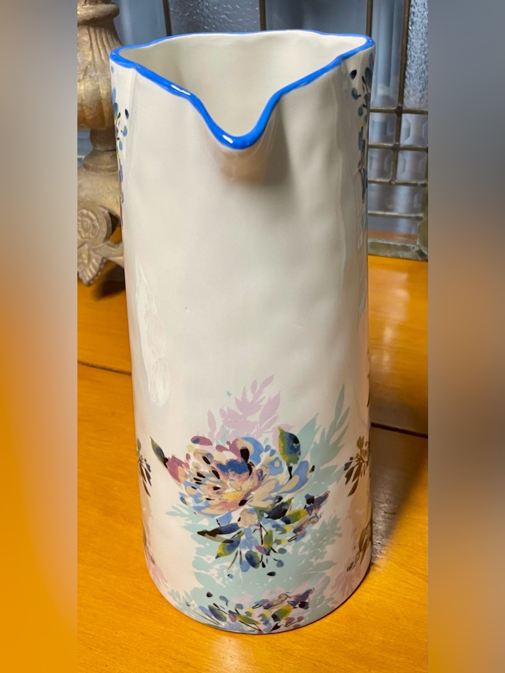 Anthropologie Gardenshire floral, handpainted Pitcher NEW - Picture 5 of 9